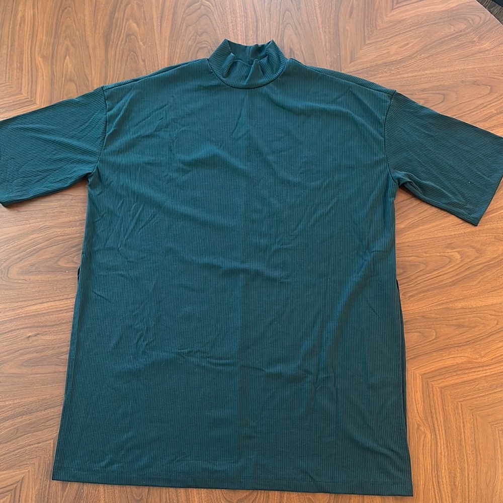 Dressed in LALA Teal Tunic Top